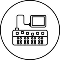 braille teclado vector icono