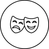 ópera máscara vector icono