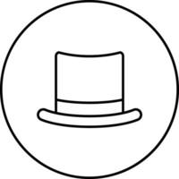 icono de vector de sombrero de copa