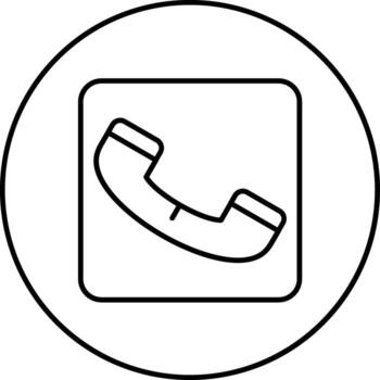 llamada botón vector icono