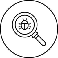 Bug Search Vector Icon