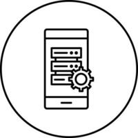 Smartphone Database Vector Icon