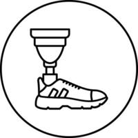 Prosthetic Leg Vector Icon