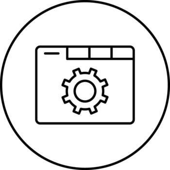 Browser Setting Vector Icon