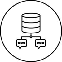 Database Chat Vector Icon