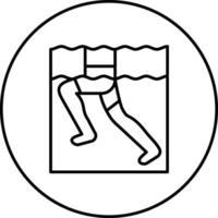 Aqua Jogging Vector Icon