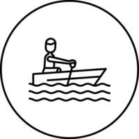 Canoeing Vector Icon