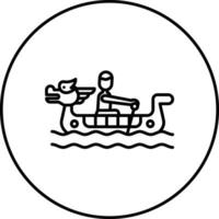 Dragon Boat Racing Vector Icon