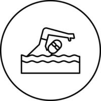 icono de vector de natación