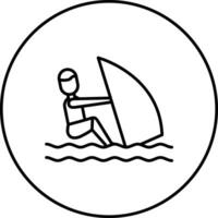 Windsurfing Vector Icon