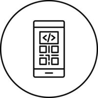 Smartphone Coding Vector Icon