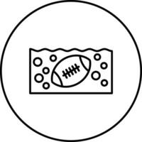 submarino rugby vector icono