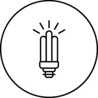 Fluorescent Light Bulb Vector Icon
