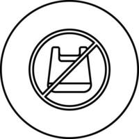 No Plastic Vector Icon