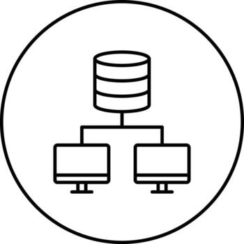 Database Network Vector Icon