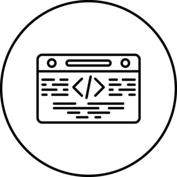 icono de vector de código