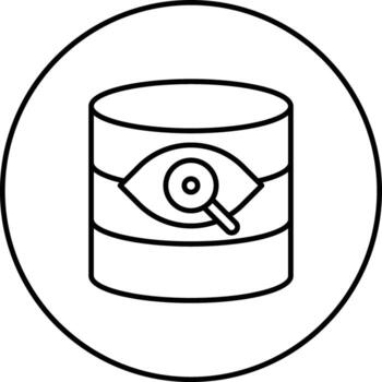 base de datos visión vector icono