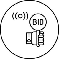 Live Bidding Vector Icon