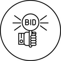 Bidding Paddle Vector Icon