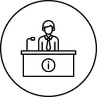 Information Desk Vector Icon