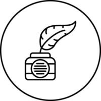 Feather And Ink Vector Icon