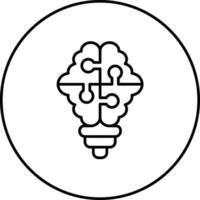 icono de vector de cerebro creativo