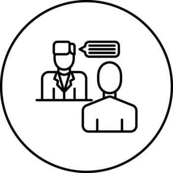 icono de vector de entrevista