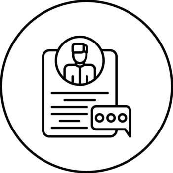 Post Interview Note Vector Icon