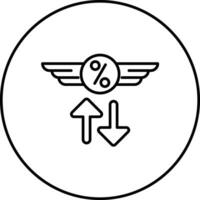 Floating Interest Rate Vector Icon