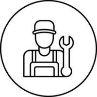 Male Plumber Vector Icon