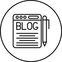 icono de vector de blog