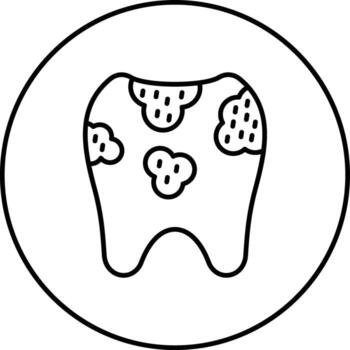 Tooth Decayed Vector Icon