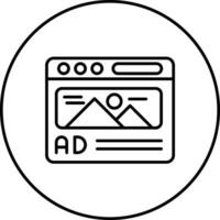Banner Adverts Vector Icon