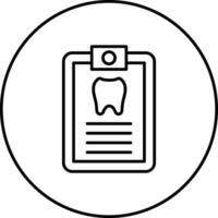 icono de vector de registro dental