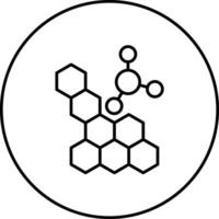 icono de vector de estructura molecular