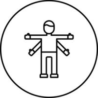 Virtuvian Man Vector Icon
