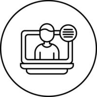 Male Blogger Vector Icon