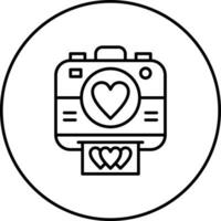 icono de vector de cámara de boda