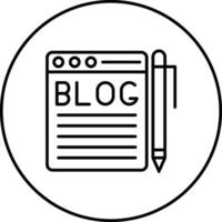 Blogging Vector Icon
