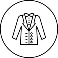 Wedding Men Suit Vector Icon