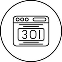 301 redireccionar vector icono