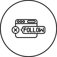 No Follow Vector Icon