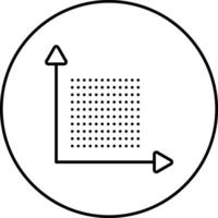 puntos por pulgada vector icono