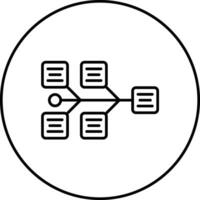 espina diagrama vector icono