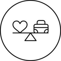 Work Life Balance Vector Icon