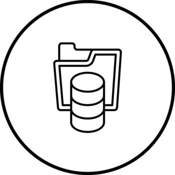 Database Storage Vector Icon