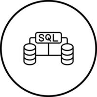 sql bases de datos vector icono