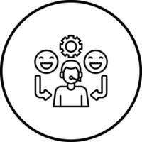 Friendly Customer Service Vector Icon