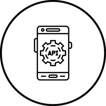 icono de vector de api