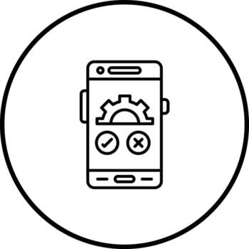 qa pruebas vector icono